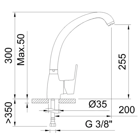 Grifo cocina monomando con caño tubo Go! - Imagen 4